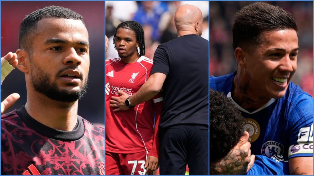 Liverpool-forward-Cody-Gakpo-Rio-Ngumoha-and-coach-Arne-Slot-and-Enzo-Fernandez-of-Chelsea.jpg